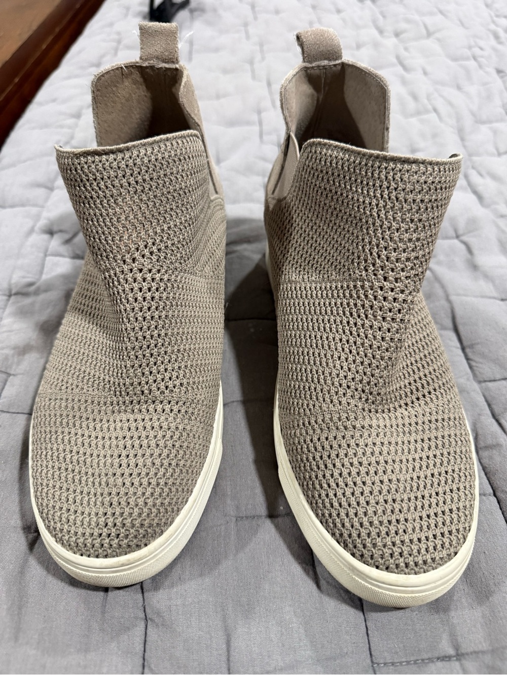 Chelsea & Violet Neutral Knit Slip-On Sneaker